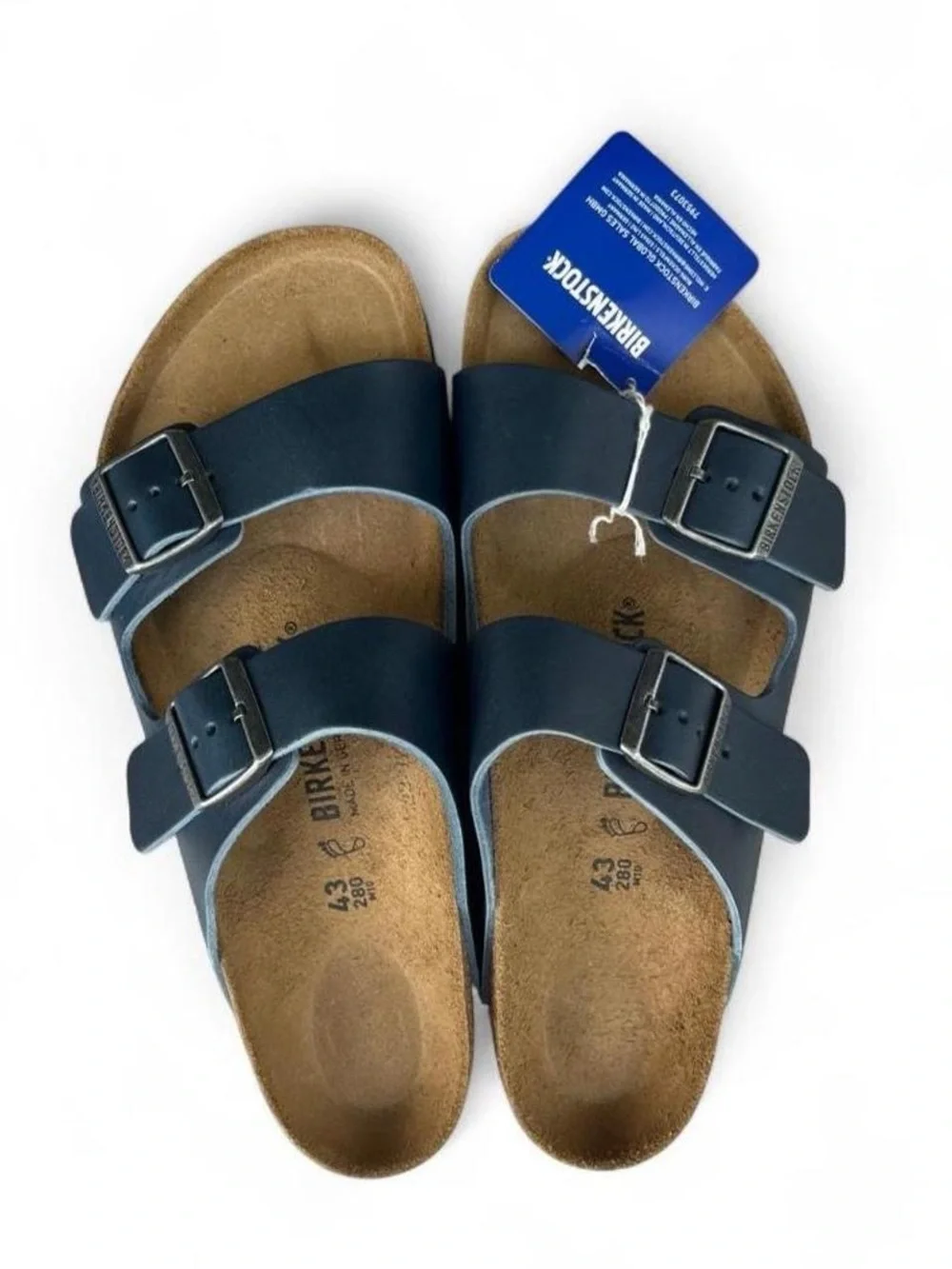 Birkenstock Arizona Midnight Navy Birko-Flor Sandals EU 43 US Men’s 10 Regular